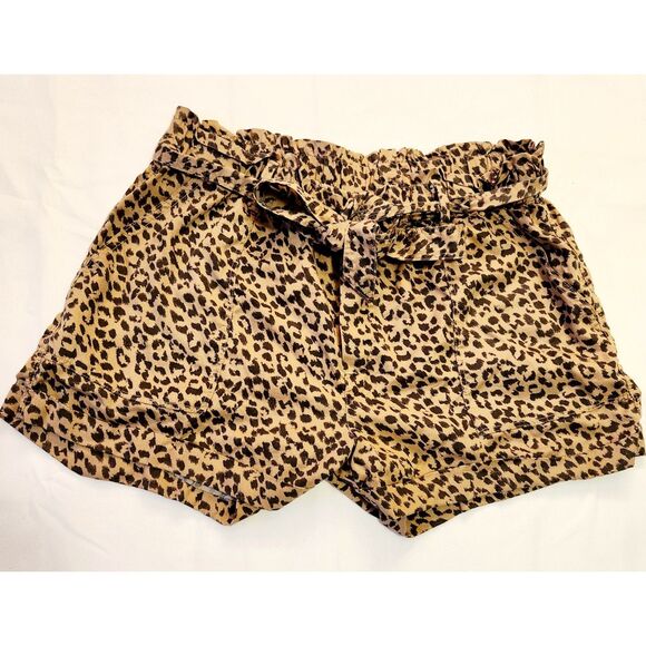 Women's Aerie Camp Cheetah Print Shorts Size L - Picture 2 of 8